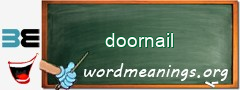 WordMeaning blackboard for doornail